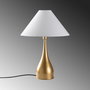 Opviq Luna - 15276 Lámpara de mesa Dorado y Blanco